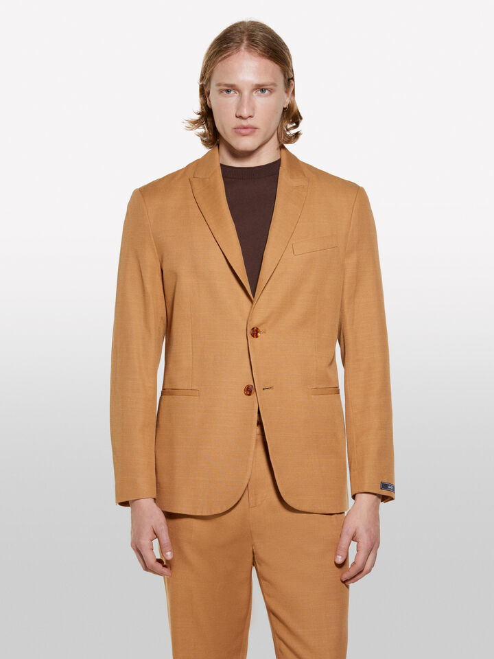 Camel single-breasted blazer - men's blazers - Camel | Sisley image number 4